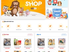Cửa hàng petshop giao diện đẹp