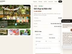 Dự án website đặt lịch studio chụp ảnh có AI tư vấn