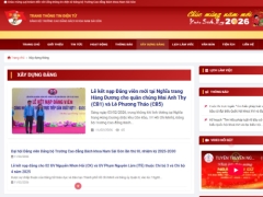 Giao diện website tổ chức Đảng, cơ quan nhà nước