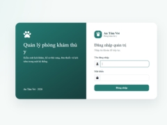 Hệ thống quản lý phòng khám thú y An Tâm Vet