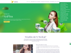 Landing Page chương trình khuyến mãi trà giảm cân đẹp chuẩn SEO - triển khai cho khách hàng VyTea.