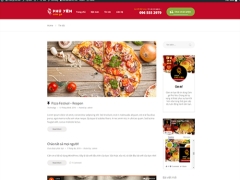 Mã nguồn Web giới thiệu cửa hàng đồ ăn thức uống đẹp chuẩn SEO 2019