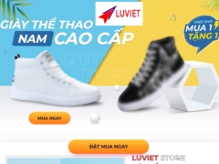 Mẫu landing page Giày nam đẹp thu hút khách hàng