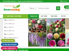 Mẫu website dành cho Cửa hàng bán hàng siêu thị thực phẩm & Hạt giống cây trồng