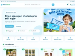 Milk drink store website bán sữa uống
