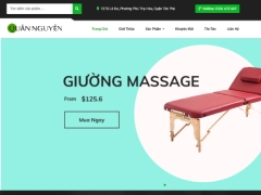 Source code PHP chuẩn seo, hỗ trợ mobile, website cửa hàng giường nối mi, giường massage