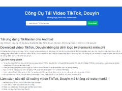 Source code web công cụ tải video TikTok, Douyin (API gốc - ReactJS + API PHP)