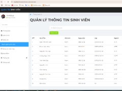 Source code web quản lý sinh viên, đăng ký học phần, quản lý điểm Php Mysql