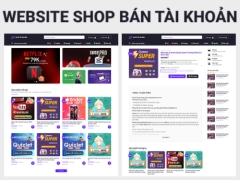 Source code website bán tài khoản dịch vụ sản phẩm số tài khoản game MMO tài khoản AI như ChatGPT Gemini Grok | Nâng cấp Tài khoản Canva tài khoản Capcup tài khoản Youtube