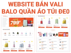 Source code website bán vali balo phụ kiên túi đeo quần áo | Cửa hàng vali quần áo balo quần áo shop thời trang vali balo phụ kiên túi xách Phù hợp bán quần áo thời trang balo vali túi đeo túi xách
