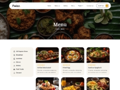 Source code website nhà hàng thực phẩm nhà hàng quán ăn Restaurant Fwizz