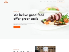 Template web giới thiệu cửa hàng thực phẩm sạch danh sách menu giới thiệu nhà hàng
