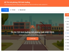 Theme WordPress Thi thử mô phỏng 120 tình huống giao thông