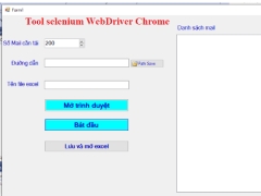 Tool Selenium WebDriver Chrome, AutoClick, Auto Login and Download Email Outlook