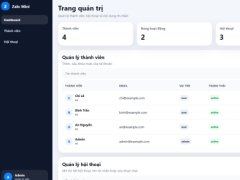 Web app chat mini zalo realtime 2s