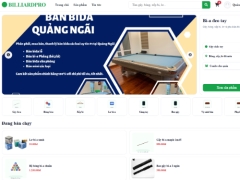 Web bán sản phẩm bi a