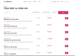 Web đặt lịch trung tâm chăm sóc mẹ và bé