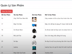 Web demo quản lý sản phẩm html