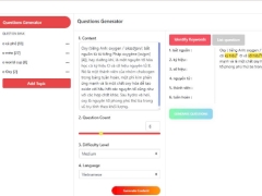 Webiste tự động tạo câu hỏi cho bài thi bằng AI sử dụng NLP