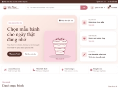 Website bán bánh ngọt Mây Ngọt
