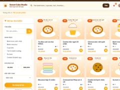 Website bán bánh ngọt Sweet Cake