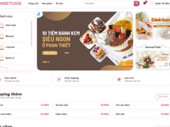 Website bán bánh ngọt SweetCake có AI bán hàng tư vấn chatbot