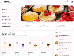 Website bán bánh ngọt Sweetly