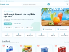 Website bán các loại nước ngọt Fresh Soda Store