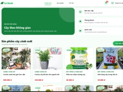 Website bán cây cảnh Lá Xanh
