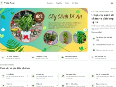 Website bán cây cảnh Vườn Xanh
