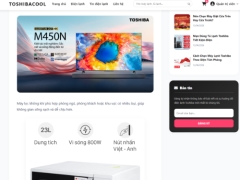 Website bán đồ điện lạnh Toshiba