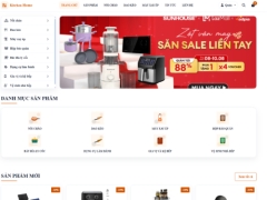Website bán dụng cụ nhà bếp trực tuyến