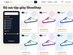 Website bán giày ShoeStep giao diện đẹp tích hợp AI hỗ trợ bán hàng