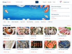 Website bán hải sản OceanFresh