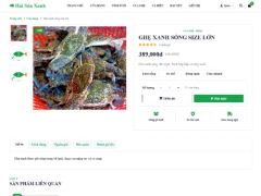 Website bán hải sản tươi sống và hải sản đông lạnh