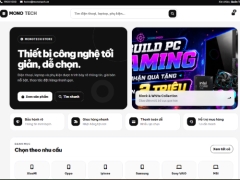 Website bán hàng MonoTech Black Store