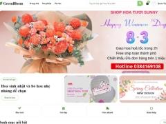 Website bán hoa tươi GreenBloom