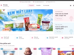 Website bán kem lạnh Frosty.