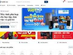Website bán máy tính và thiết bị công nghệ techcore