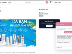 Website bán mỹ phẩm Glow Beauty tích hợp chatbot ai hỗ trợ bán hàng