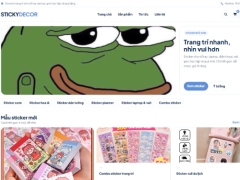 Website bán sticker trang trí cho sổ tay