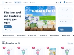 Website bán sữa chua Yogurt House