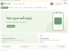 Website bán sữa Milk Garden