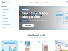 Website bán sữa tươi và sữa hộp