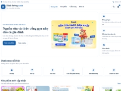 Website bán sữa và sản phẩm dinh dưỡng Dinh dưỡng xanh
