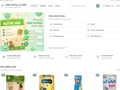 Website bán thực phẩm dinh dưỡng Dinh Dưỡng An Nhiên