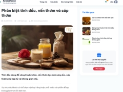 Website bán tinh dầu AromaHouse
