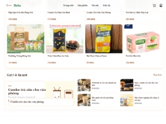 Website bán trà sữa đóng gói