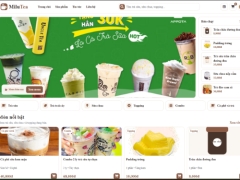Website bán trà sữa và đồ uống