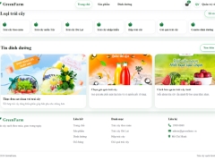 Website bán trái cây sạch GreenFarm